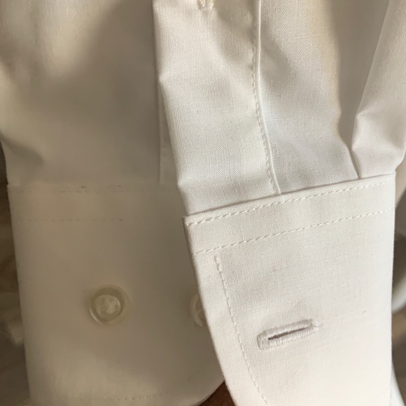 🦋🦋 Stafford Men’s Long Sleeve White Shirt (17) - Picture 6 of 8